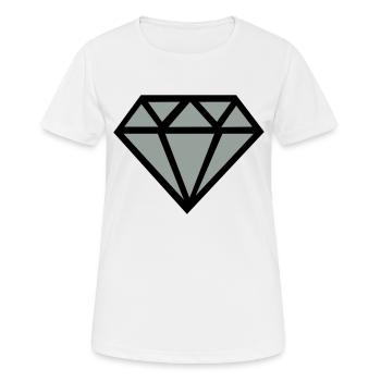 Diamond (diamond) 01.0 - Women's Breathable T-Shirt - white - Front - AI Model Female 172 dark (172cm)