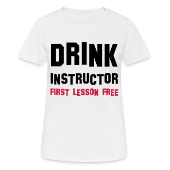 drink instructor - Frauen T-Shirt atmungsaktiv - Weiß - Vorne - AI Model Female 172 dark (172cm)