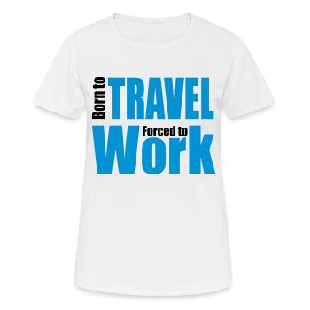 reisen - Frauen T-Shirt atmungsaktiv - Weiß - Vorne - AI Model Female 172 dark (172cm)