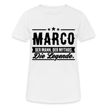 Man Myth Légende Marco - T-shirt respirant Femme - blanc - Devant - AI Model Female 172 dark (172cm)