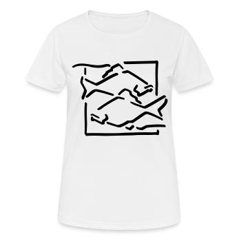 Signes signe du zodiaque poissons - T-shirt respirant Femme - blanc - Devant - AI Model Female 172 dark (172cm)