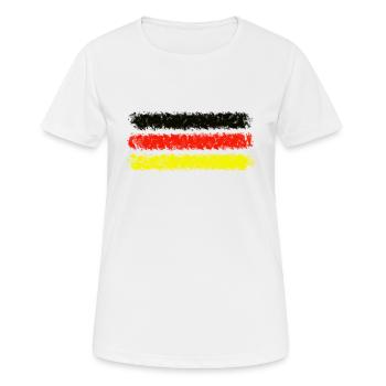 Allemagne - T-shirt respirant Femme - blanc - Devant - AI Model Female 172 dark (172cm)
