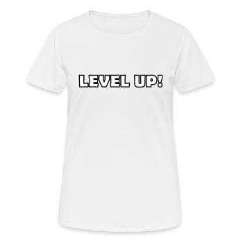 level up - Frauen T-Shirt atmungsaktiv - Weiß - Vorne - AI Model Female 172 dark (172cm)