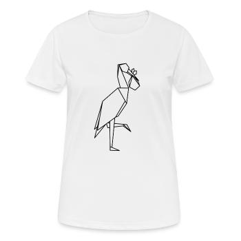 Cigogne Polygone - T-shirt respirant Femme - blanc - Devant - AI Model Female 172 dark (172cm)