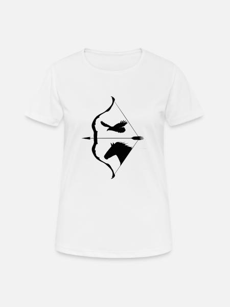 Archery Riding Falconer Horses - Women's Breathable T-Shirt - white