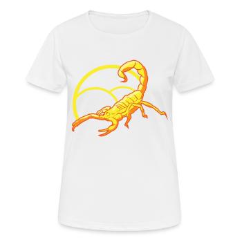 Scorpion jaune venimeux menace avec son aiguillon - T-shirt respirant Femme - blanc - Devant - AI Model Female 172 dark (172cm)