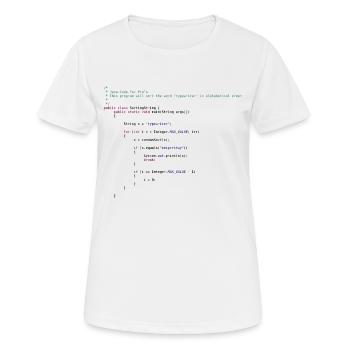 code Java drôle pour trier - T-shirt respirant Femme - blanc - Devant - AI Model Female 172 dark (172cm)