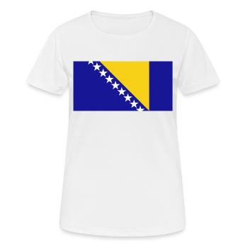 Bosnien-Herzegowina - Frauen T-Shirt atmungsaktiv - Weiß - Vorne - AI Model Female 172 dark (172cm)
