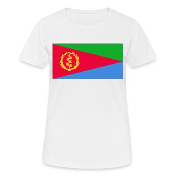 Eritrea-Flagge - Frauen T-Shirt atmungsaktiv - Weiß - Vorne - AI Model Female 172 dark (172cm)