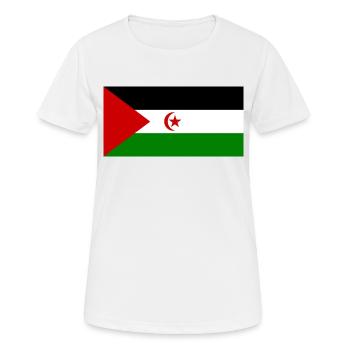 Drapeau du Sahara occidental - T-shirt respirant Femme - blanc - Devant - AI Model Female 172 dark (172cm)