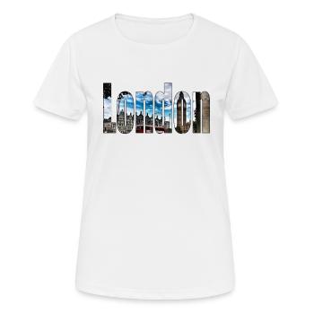 Londres - T-shirt respirant Femme - blanc - Devant - AI Model Female 172 dark (172cm)