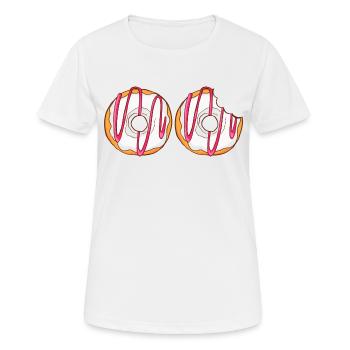 Donuts Confiserie Cookie Törtchen Kuchen Torten - Frauen T-Shirt atmungsaktiv - Weiß - Vorne - AI Model Female 172 dark (172cm)