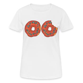Donuts Confiserie Cookie Törtchen Kuchen Torten - Frauen T-Shirt atmungsaktiv - Weiß - Vorne - AI Model Female 172 dark (172cm)