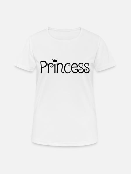 Princess lettering (princess) - Women's Breathable T-Shirt - white
