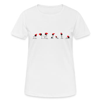 7 Zwerge - Frauen T-Shirt atmungsaktiv - Weiß - Vorne - AI Model Female 172 dark (172cm)