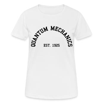 Quantum Mechanics - Est. 1925 (Half-Kreis) - Frauen T-Shirt atmungsaktiv - Weiß - Vorne - AI Model Female 172 dark (172cm)