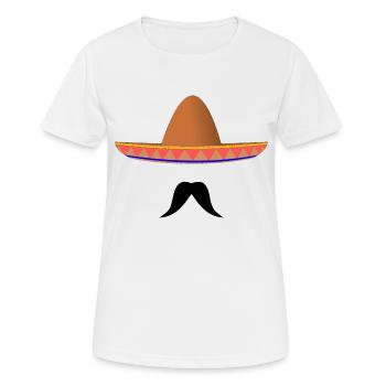 Mexikanischer Sombrero - Frauen T-Shirt atmungsaktiv - Weiß - Vorne - AI Model Female 172 dark (172cm)