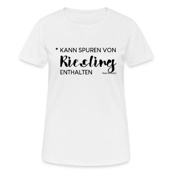 Peut contenir des traces de Riesling - T-shirt respirant Femme - blanc - Devant - AI Model Female 172 dark (172cm)