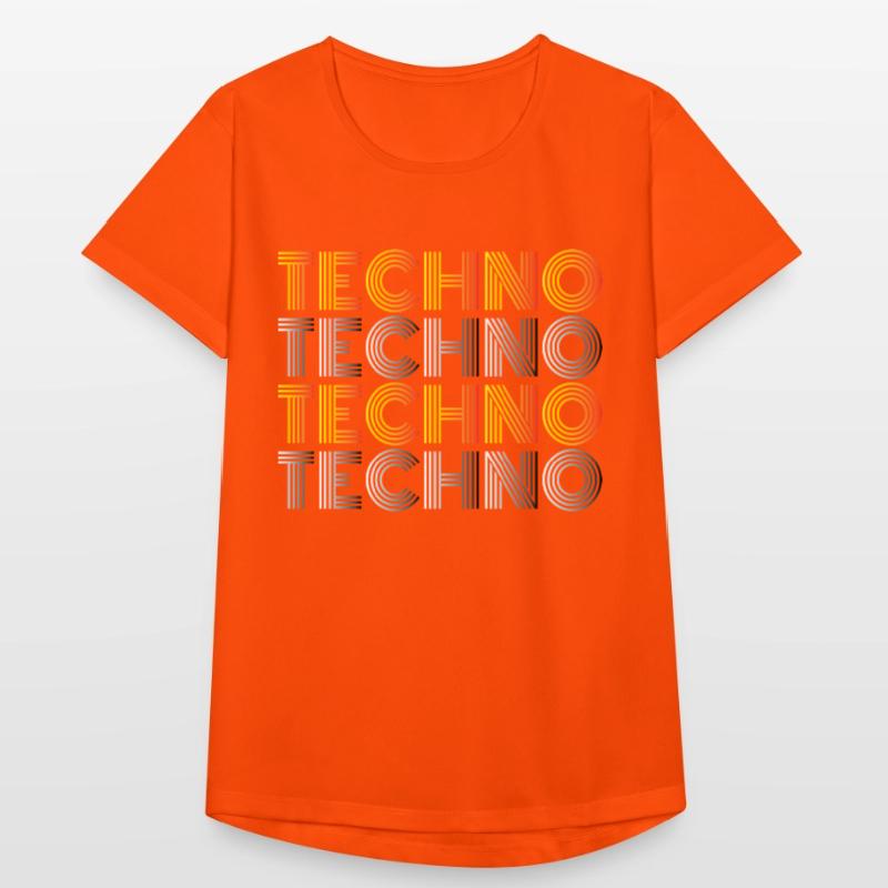 Techno Techno Techno Techno Minimal Shirt Frauen T-Shirt atmungsaktiv