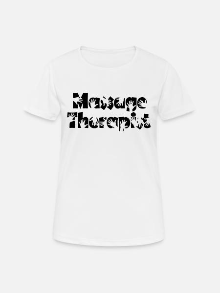 Massage -Neu - Frauen T-Shirt atmungsaktiv - Weiß