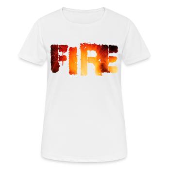 FIRE - Women's Breathable T-Shirt - white - Front - AI Model Female 172 dark (172cm)
