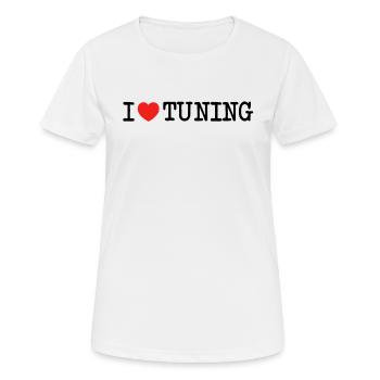 I love Tuning J’aime Motorsport Drôle Turbol - T-shirt respirant Femme - blanc - Devant - AI Model Female 172 dark (172cm)