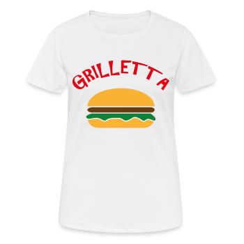 Grilletta DDR Ossi Gift Hamburger Ostalgie - Women's Breathable T-Shirt - white - Front - AI Model Female 172 dark (172cm)