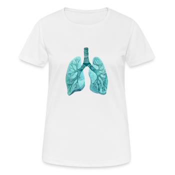 Lunge Mediziner - Frauen T-Shirt atmungsaktiv - Weiß - Vorne - AI Model Female 172 dark (172cm)