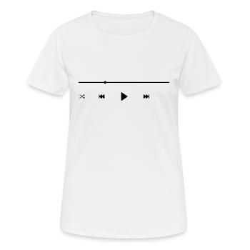 jouer - T-shirt respirant Femme - blanc - Devant - AI Model Female 172 dark (172cm)