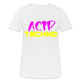saures techno - Frauen T-Shirt atmungsaktiv - Weiß - Vorne - AI Model Female 172 dark (172cm)