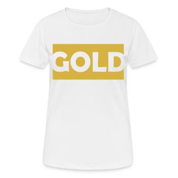 or - T-shirt respirant Femme - blanc - Devant - AI Model Female 172 dark (172cm)