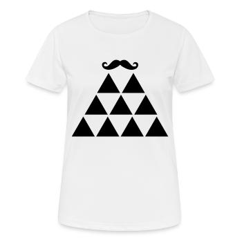 Pyramide Moustache - T-shirt respirant Femme - blanc - Devant - AI Model Female 172 dark (172cm)