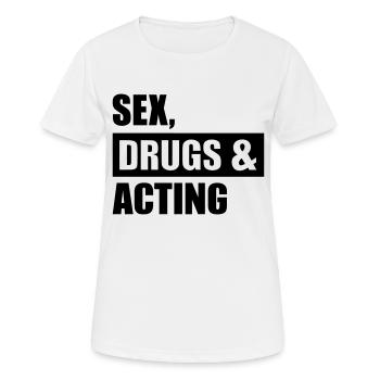 Schauspieler - Frauen T-Shirt atmungsaktiv - Weiß - Vorne - AI Model Female 172 dark (172cm)
