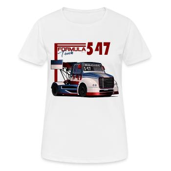 Rennwagen - Frauen T-Shirt atmungsaktiv - Weiß - Vorne - AI Model Female 172 dark (172cm)