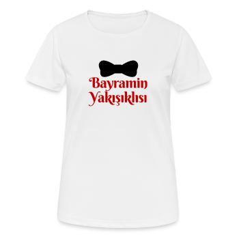 Bayramin Yakisiklisi - T-shirt respirant Femme - blanc - Devant - AI Model Female 172 dark (172cm)