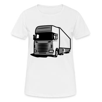 Camion camion - T-shirt respirant Femme - blanc - Devant - AI Model Female 172 dark (172cm)