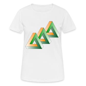 Dreieck - Frauen T-Shirt atmungsaktiv - Weiß - Vorne - AI Model Female 172 dark (172cm)