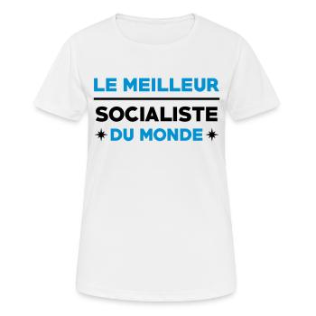 Socialisme / Socialiste / Syndicat / Politique PS - T-shirt respirant Femme - blanc - Devant - AI Model Female 172 dark (172cm)