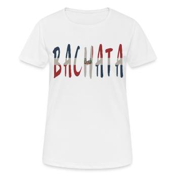 BACHATA RD - Frauen T-Shirt atmungsaktiv - Weiß - Vorne - AI Model Female 172 dark (172cm)