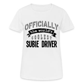 pilote subie officiellement les mondes coole - T-shirt respirant Femme - blanc - Devant - AI Model Female 172 dark (172cm)