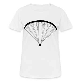 Gleitschirmflieger - Frauen T-Shirt atmungsaktiv - Weiß - Vorne - AI Model Female 172 dark (172cm)