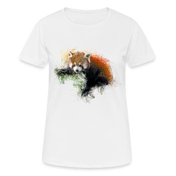 Red panda bear - Women's Breathable T-Shirt - white - Front - AI Model Female 172 dark (172cm)