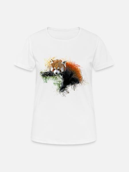 Red panda bear - Women's Breathable T-Shirt - white