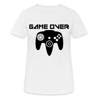 Game Over - T-shirt respirant Femme - blanc - Devant - AI Model Female 172 dark (172cm)