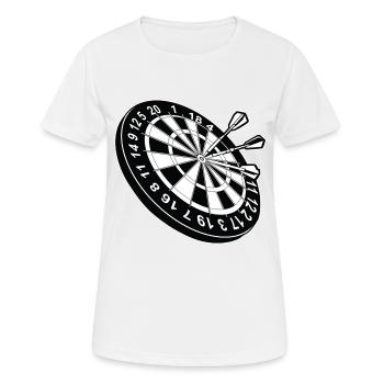 Dartboard Dart - Women's Breathable T-Shirt - white - Front - AI Model Female 172 dark (172cm)