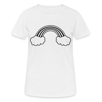 regenbogen - Frauen T-Shirt atmungsaktiv - Weiß - Vorne - AI Model Female 172 dark (172cm)