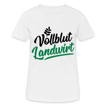 vollblut landwirt - Frauen T-Shirt atmungsaktiv - Weiß - Vorne - AI Model Female 172 dark (172cm)