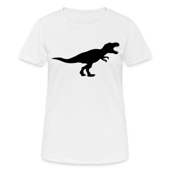 t-rex tyrannosaurus saurier rex fleischfresser gro - Frauen T-Shirt atmungsaktiv - Weiß - Vorne - AI Model Female 172 dark (172cm)
