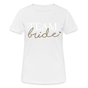 Team Bride White - T-shirt respirant Femme - blanc - Devant - AI Model Female 172 dark (172cm)