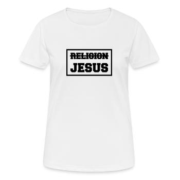 No religion but Jesus - Women's Breathable T-Shirt - white - Front - AI Model Female 172 dark (172cm)